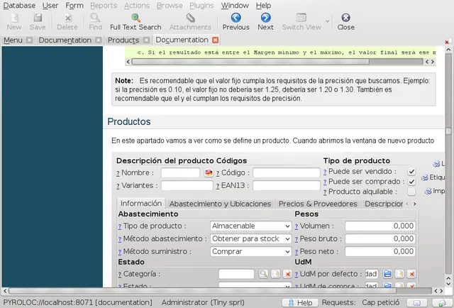 Secció de documentació contextual oberta