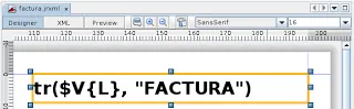 Ús de les funcions tr() a iReport.